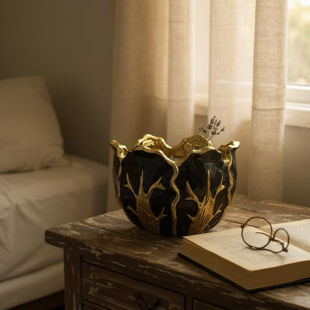 Black & Gold Ember Bowl