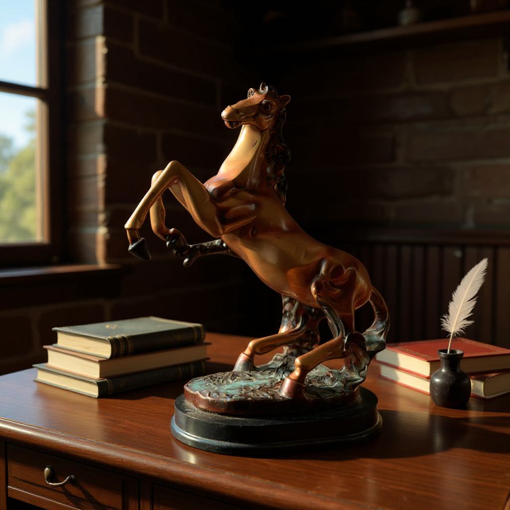 Elegant Bronze Horse Sculpture