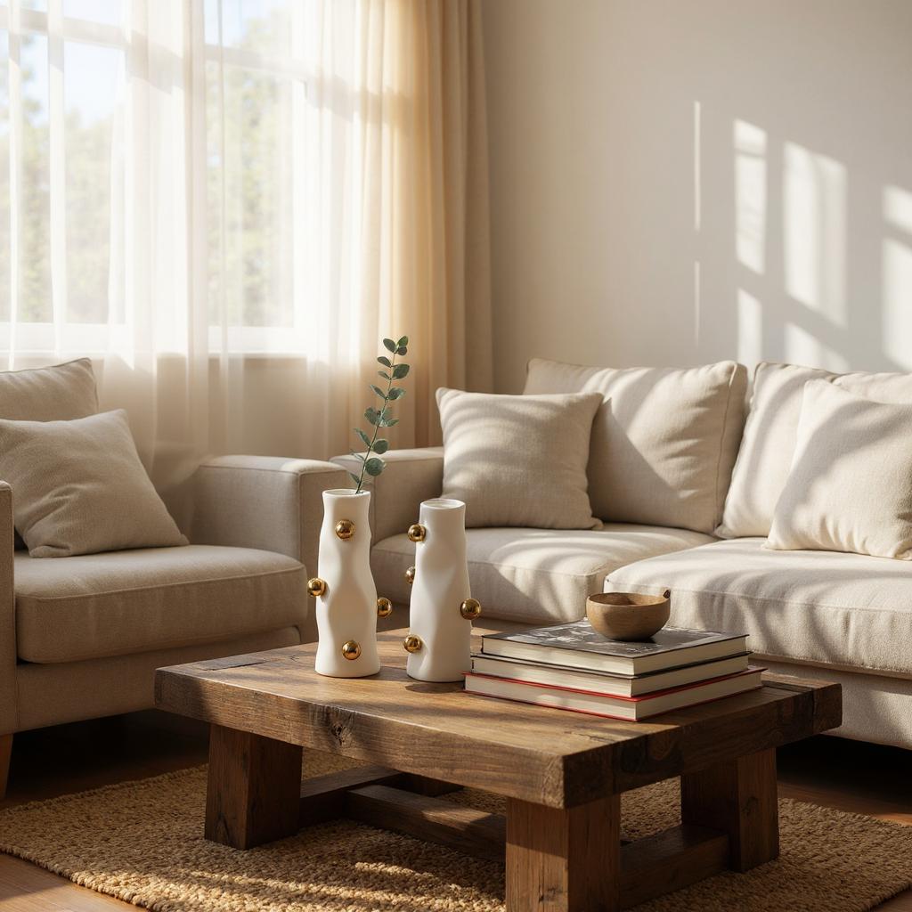 Golden Ball Decorative Ceramic Vases