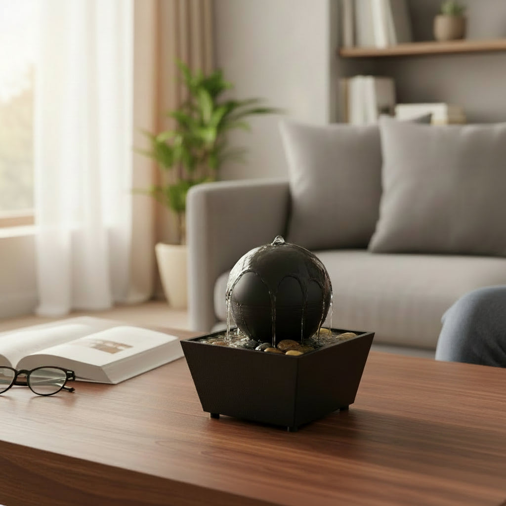 Obsidian Sphere Fountain