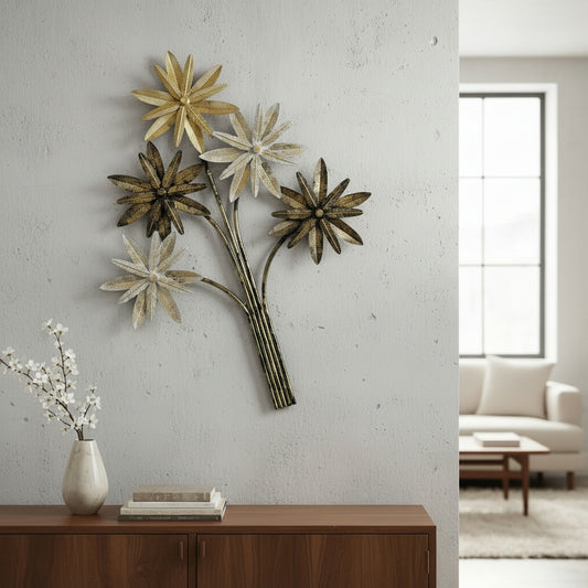 Metallic Starflower Wall Art