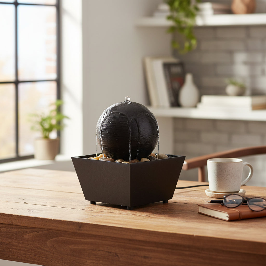 Obsidian Sphere Fountain