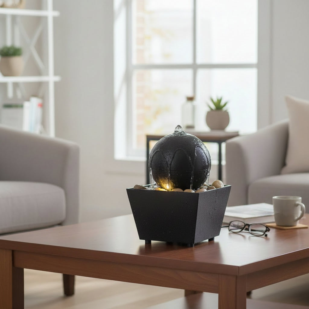 Obsidian Sphere Fountain